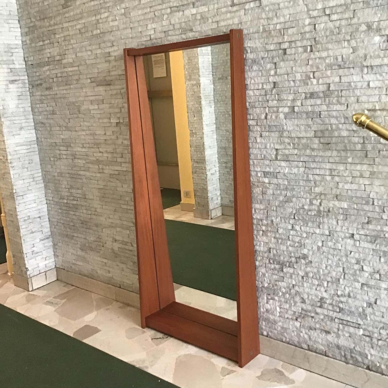 Ico Parisi “In The Stile” Mirror Wood Brass 1960 Italy photo furniture