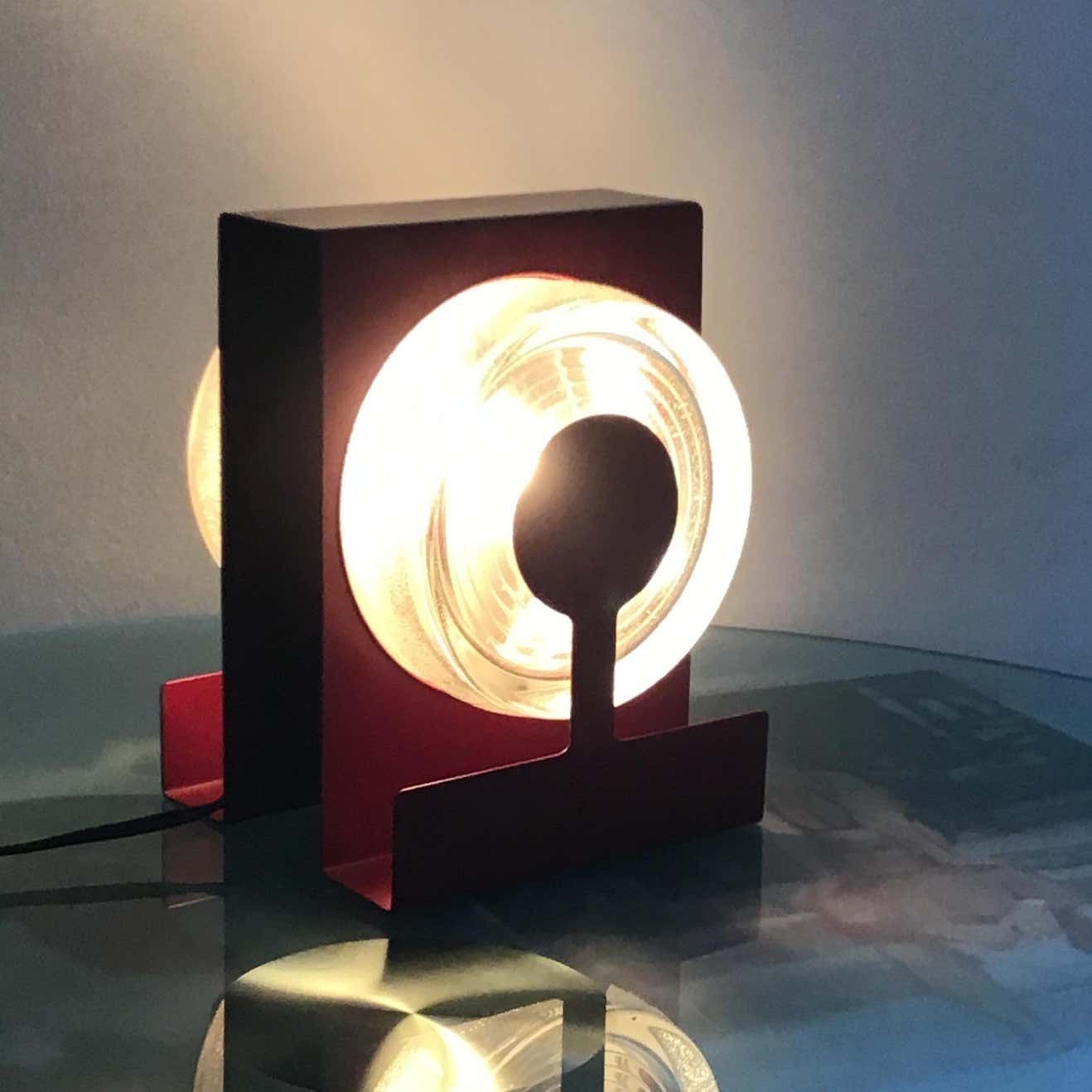 2264.0 Fontana Arte Table Lamp “Yoyo” “ Eugenio Gentili Tedeschi” Glass Metal 1970 It photo