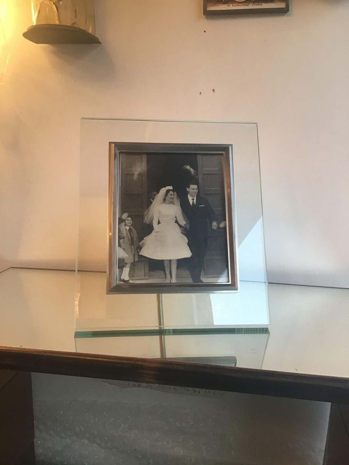 Art Fontana Arte Frame Glass Metal Crome 1960 Italy photo