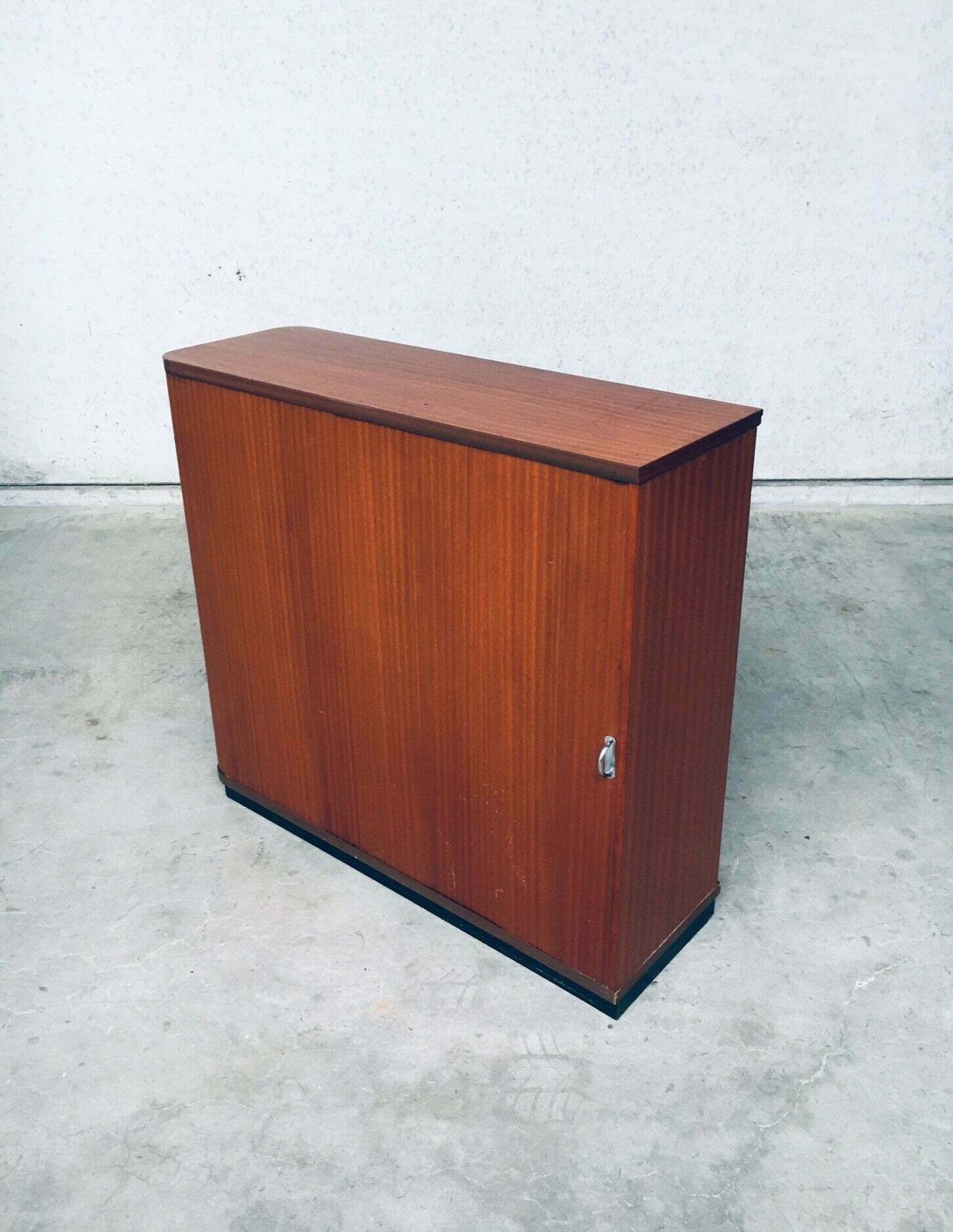 photo furniture Midcentury Modern Design Sliding Door Filing Cabinet, 1960's Belgium