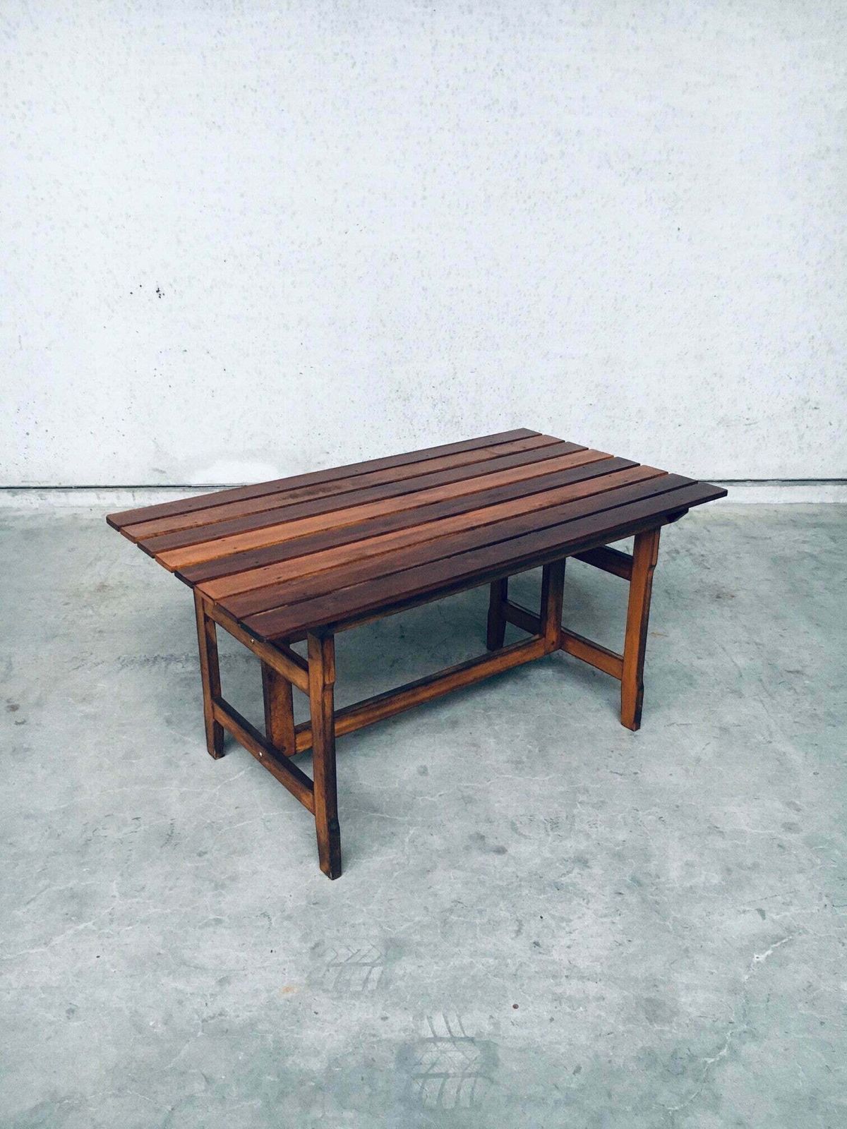 Houten Tuin  Of Keukentafel Met Patina, Jaren 1970 photo for sale