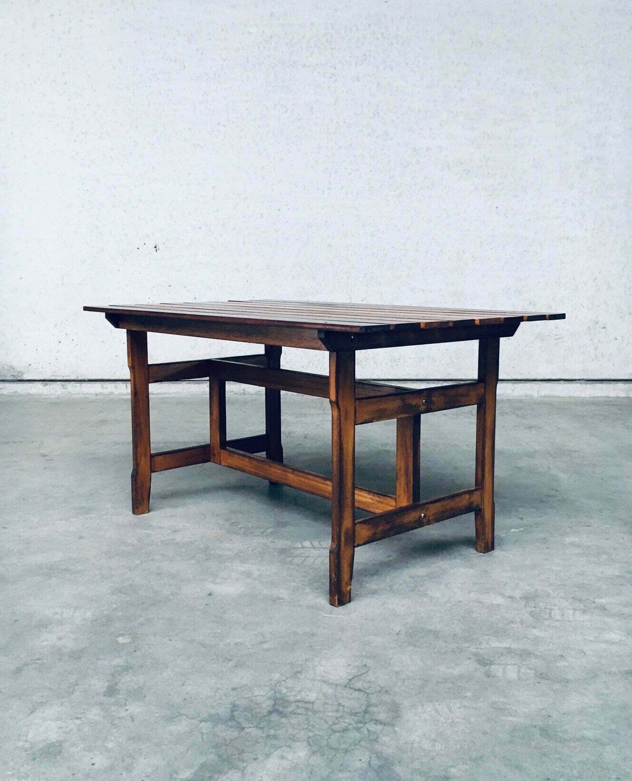 Houten Tuin  Of Keukentafel Met Patina, Jaren 1970 photo vintage