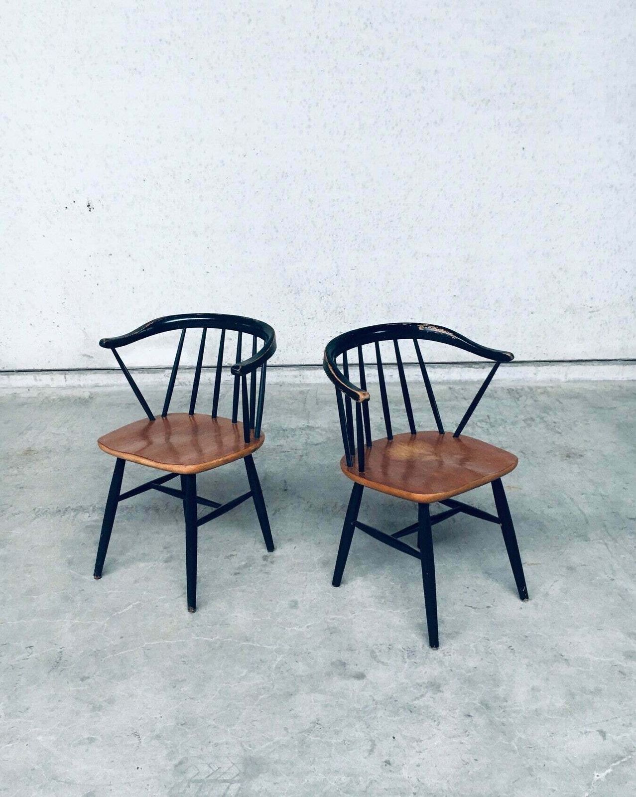 Midcentury Modern Design "Fanett" Style Arm Chair Set, Denmark 1950's photo Furniture