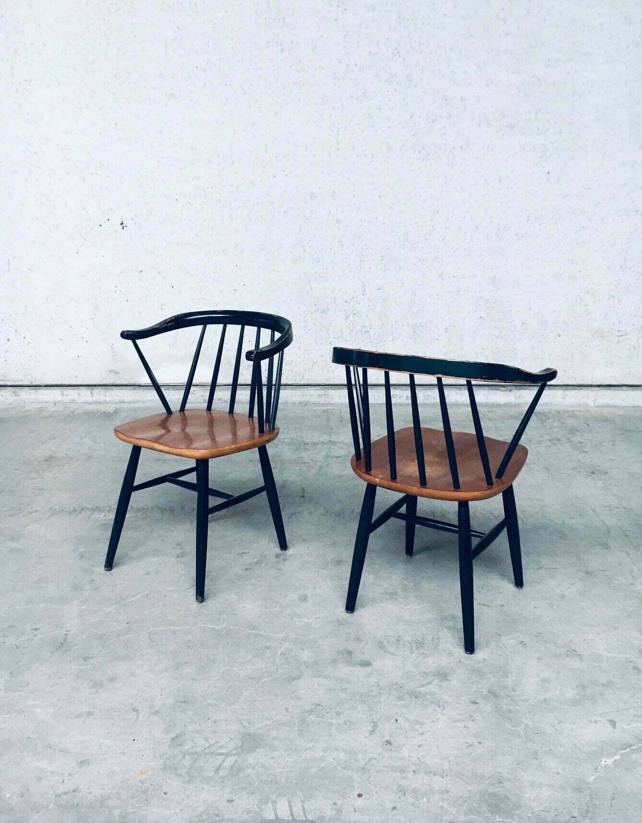 Midcentury Modern Design "Fanett" Style Arm Chair Set, Denmark 1950's photo 930.0