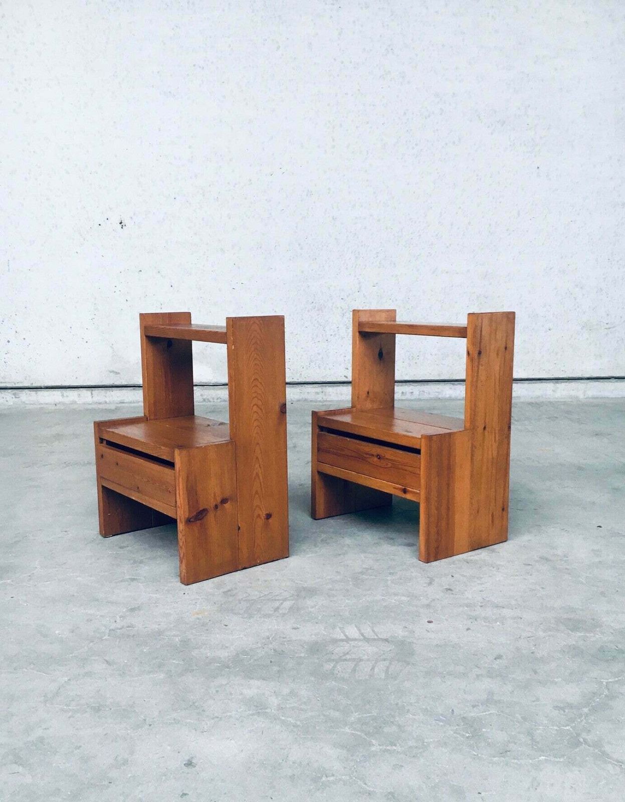 Mid Century Scandinavisch Design Grenen Nachtkastjesset, Jaren 1960, Zweden photo buy