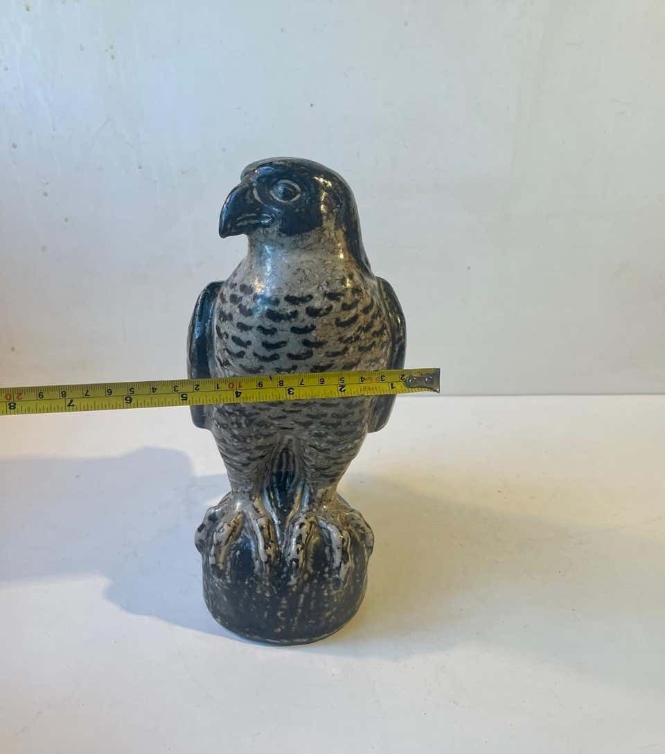 photo vinterior Royal Copenhagen Large Stoneware Falcon By Knud Kyhn, Danish, 1950s