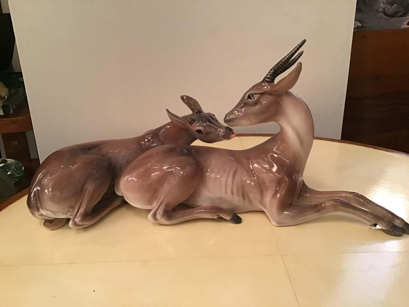 photo buy Ronzan Italian Ceramic “African Gazelles“, 1950