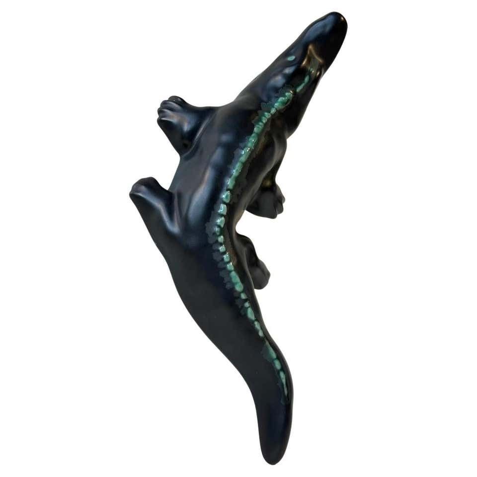 Vintage Ceramic Alligator From Søholm, Danish 1950s