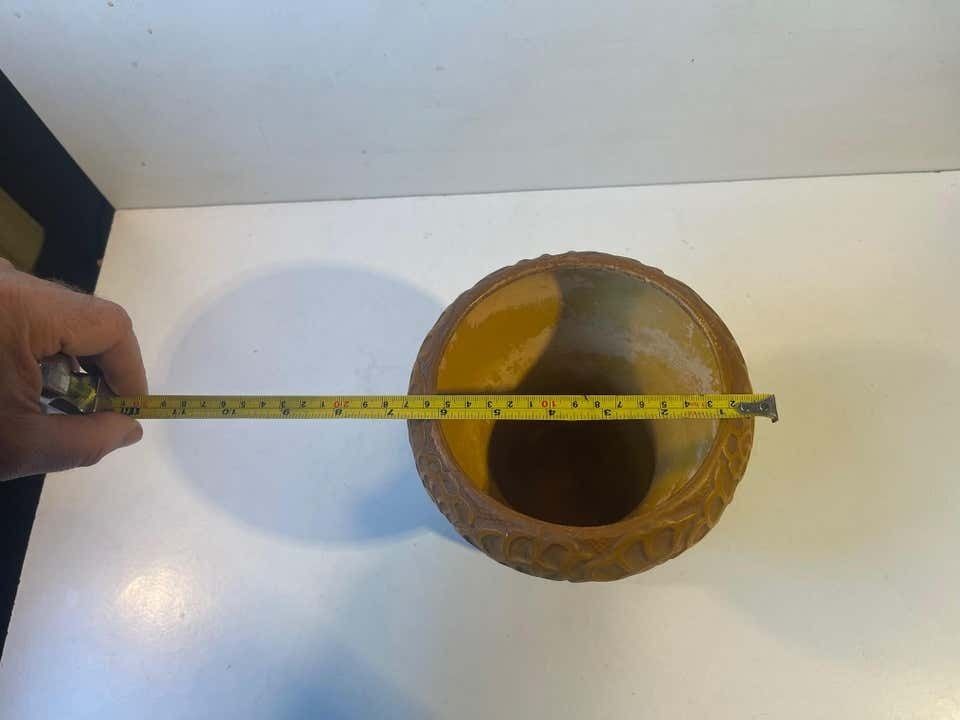 photo for sale Antique Terracotta Gourd Vase Decorated With Squid Tentacles