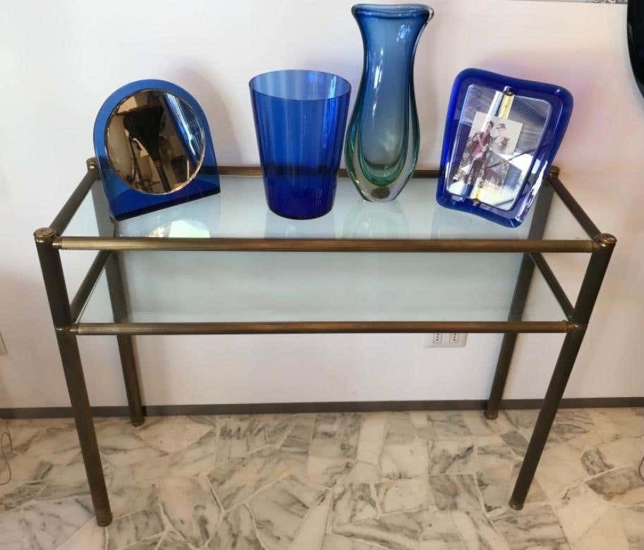 Luciano Frigerio Console Brass, 1955, Italy photo for sale