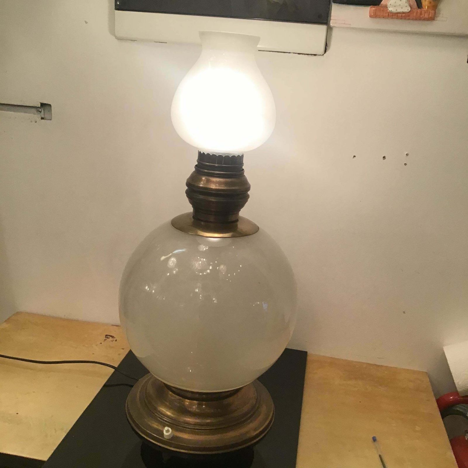 Azucena Luigi Caccia Dominioni Table Lamp Brass Glass, 1950, Italy photo Lighting
