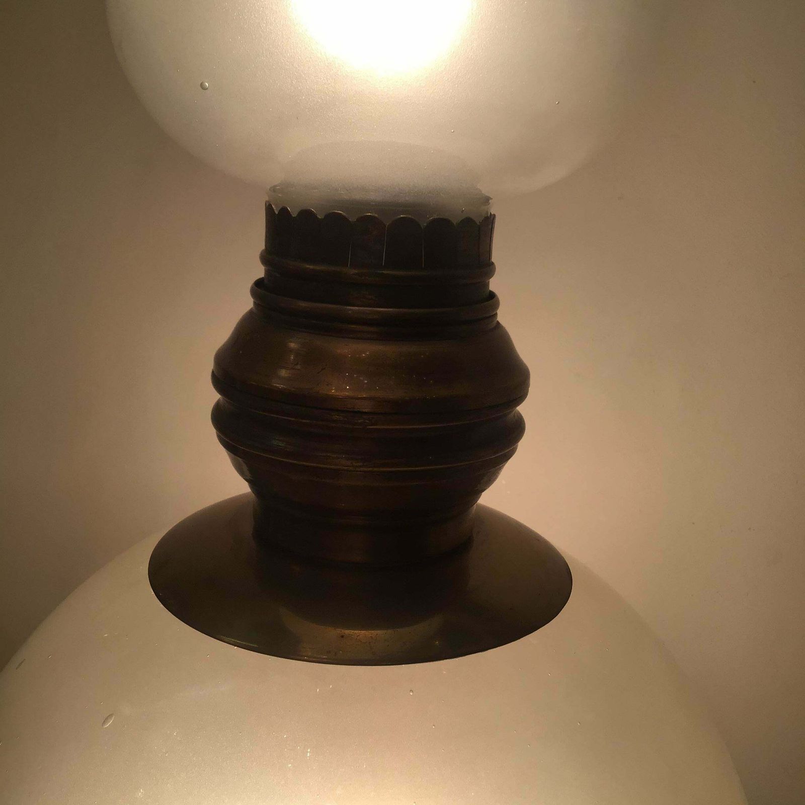 photo for sale Azucena Luigi Caccia Dominioni Table Lamp Brass Glass, 1950, Italy