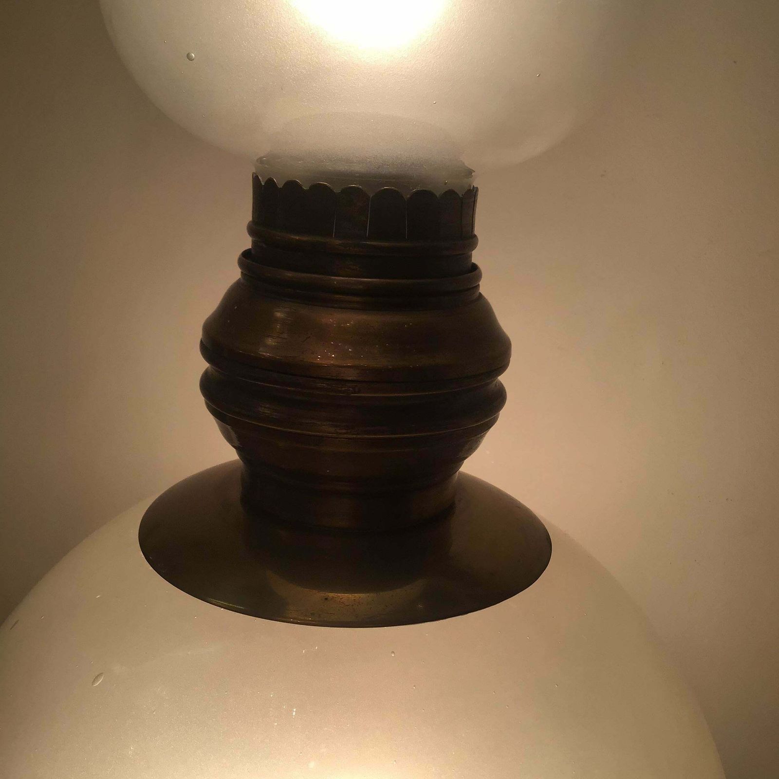 Lighting Azucena Luigi Caccia Dominioni Table Lamp Brass Glass, 1950, Italy photo