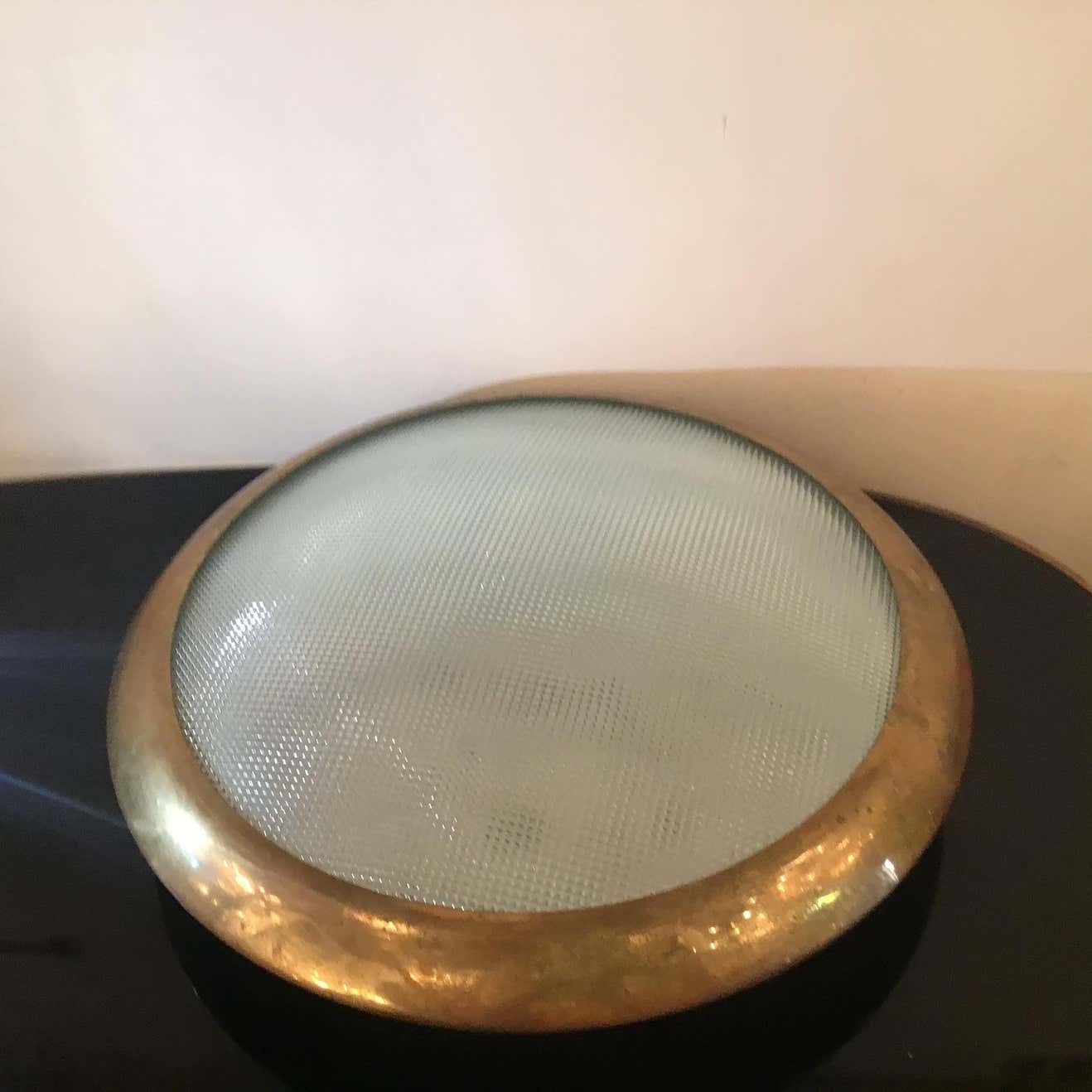 Stilnovo Ceilling Light/Sconce Glass Brass Metal 1950 Italy photo 1721.0