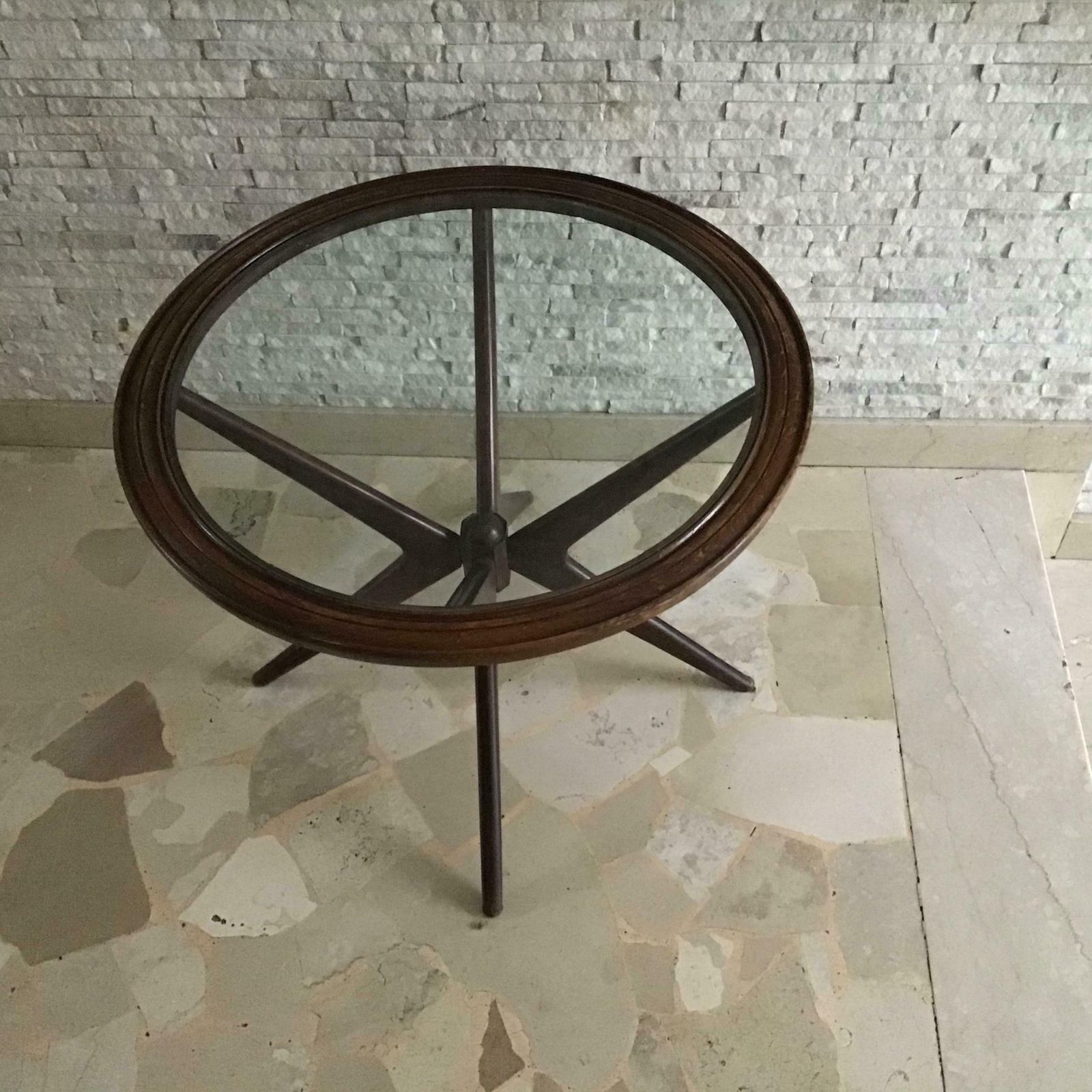 Ico Parisi Coffee Table Wood Glass, 1950, Italy photo vinterior