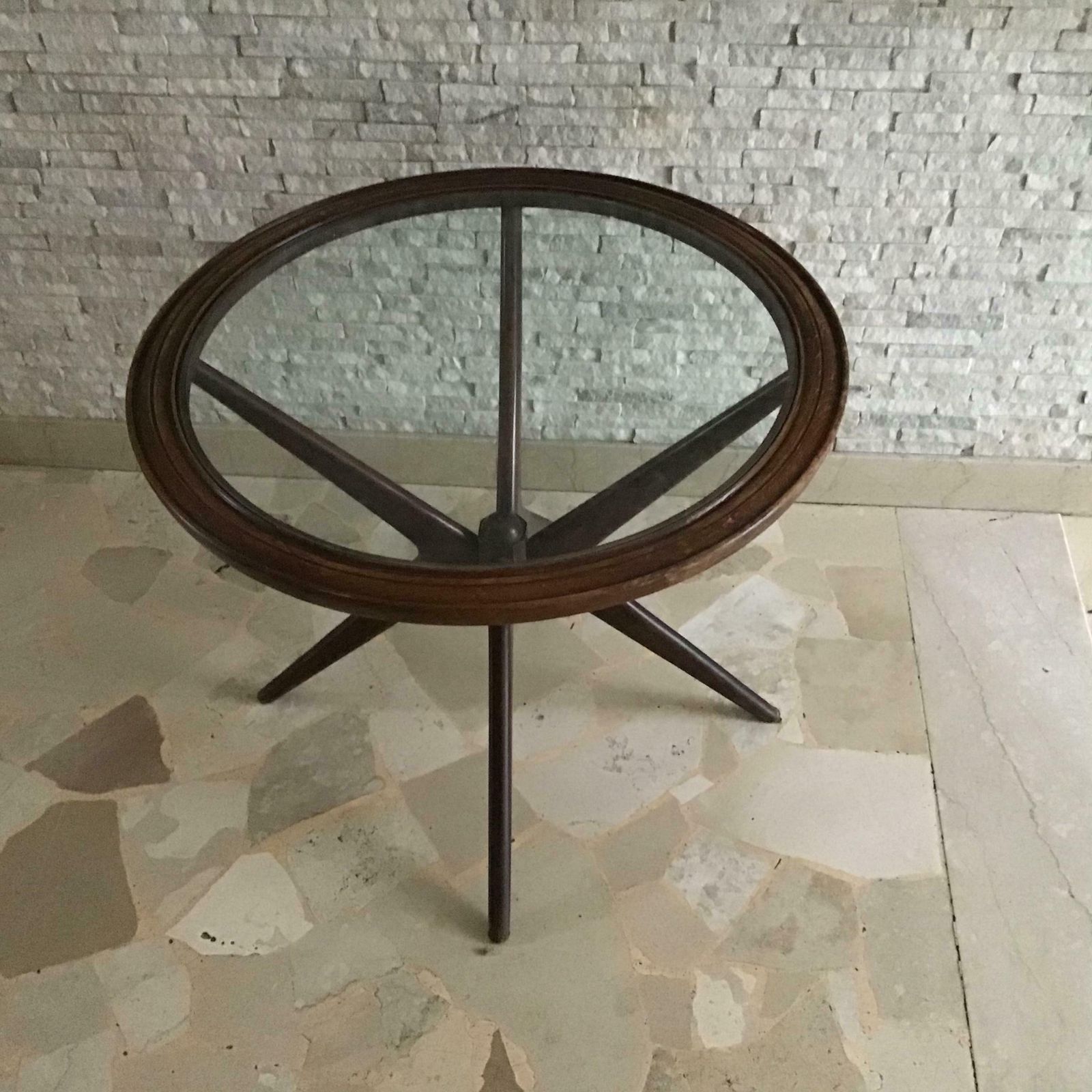 Ico Parisi Coffee Table Wood Glass, 1950, Italy photo buy