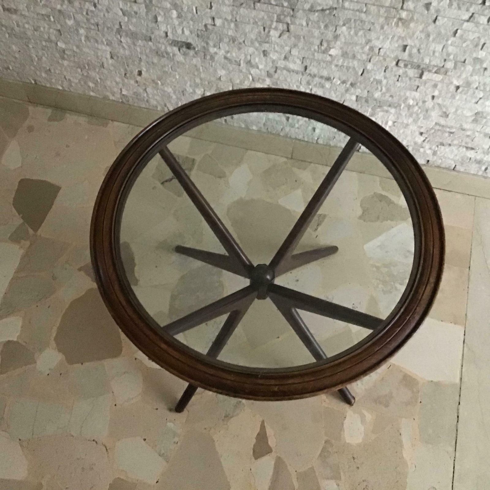 photo for sale Ico Parisi Coffee Table Wood Glass, 1950, Italy