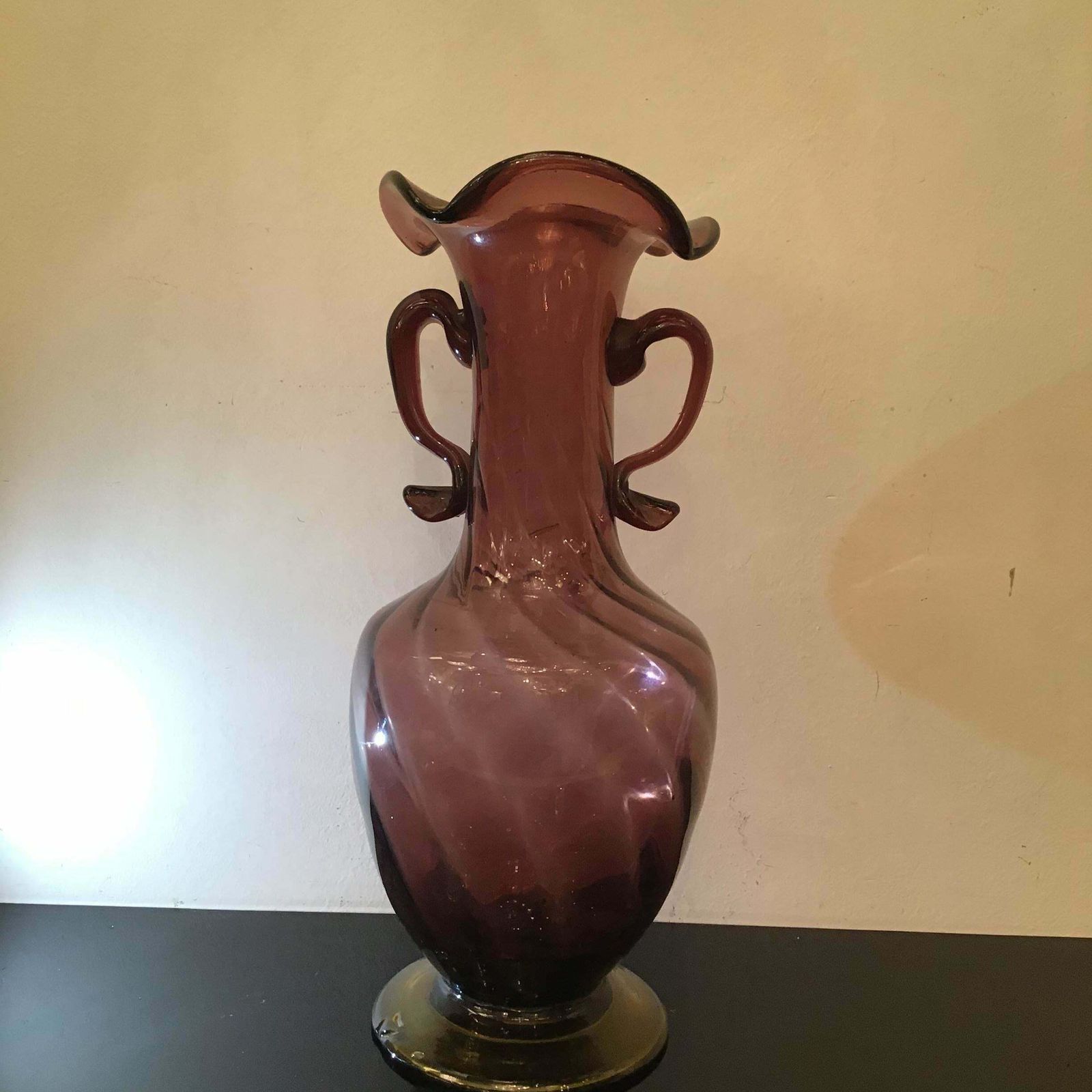 Martinuzzi Vase Murano Glass 1940 Italy photo vintage