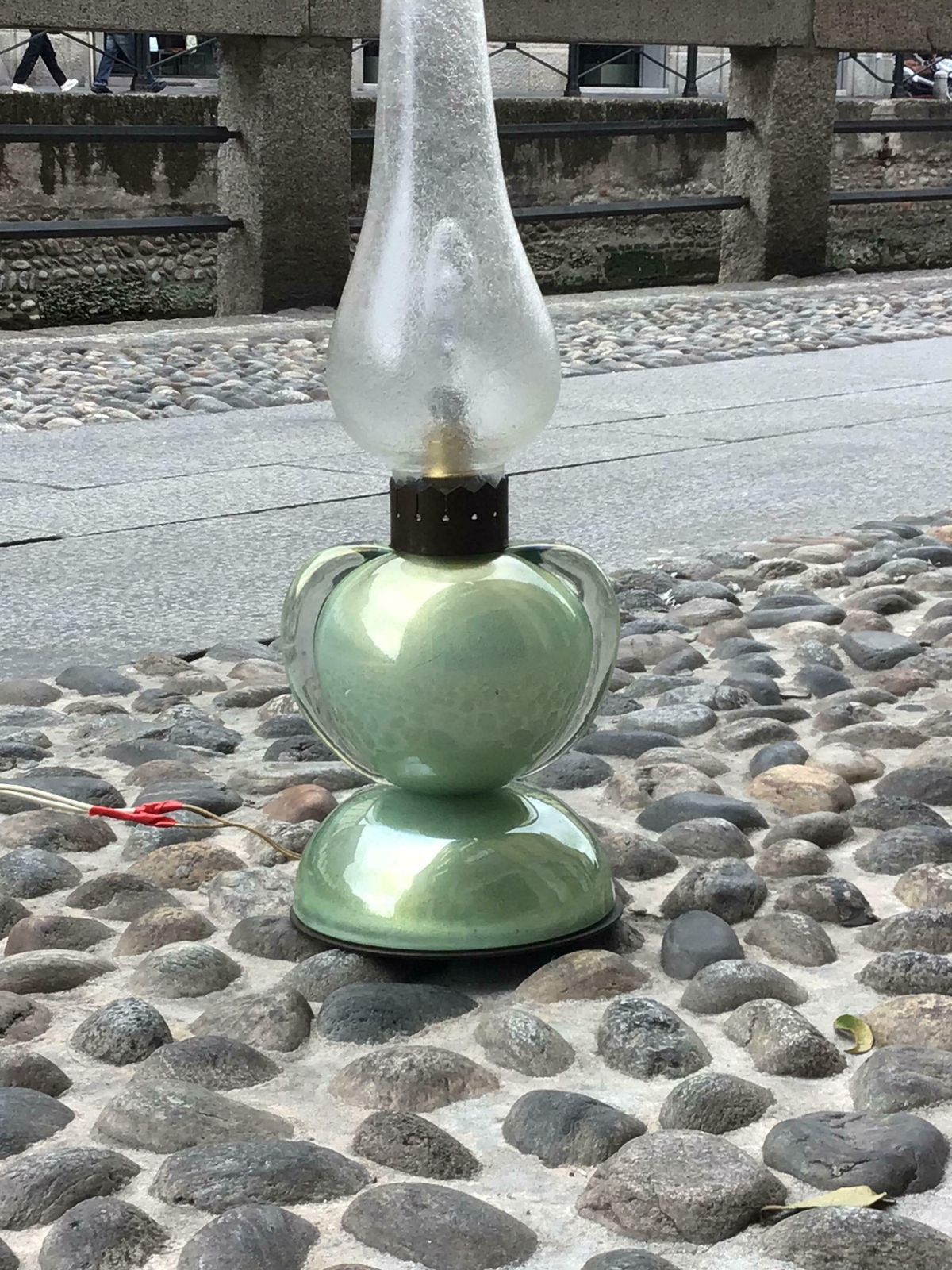 Archimede Segusoseguso Table Lamp Brass Murano Glass 1959 Italy photo Lighting