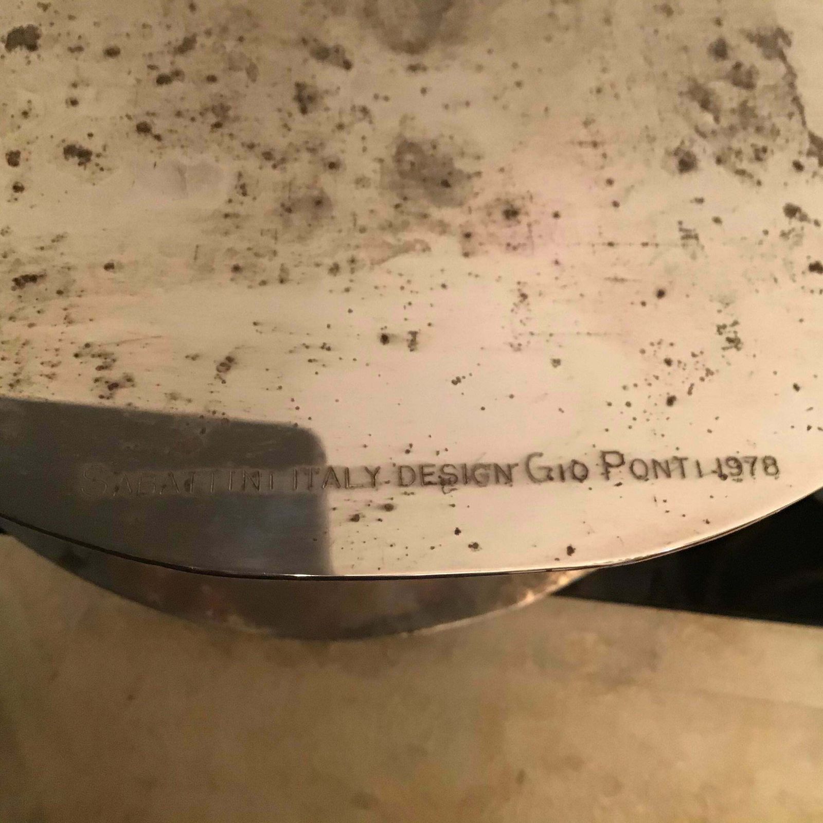 Gio Ponti “Sabattini “ La Luna Strega Silver Metal 1978 Italy photo buy