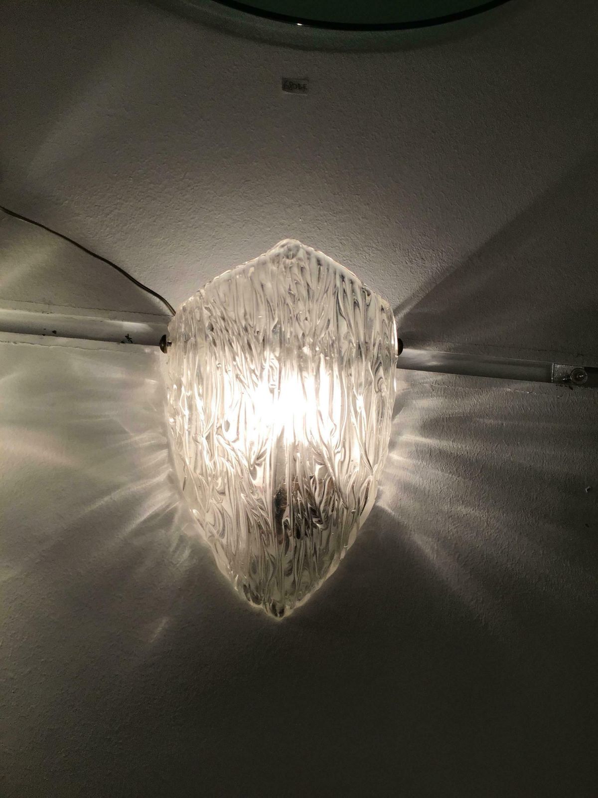 Venini Toni Zuccheri Sconces Murano Glass Brass 1952 Italy photo Lighting