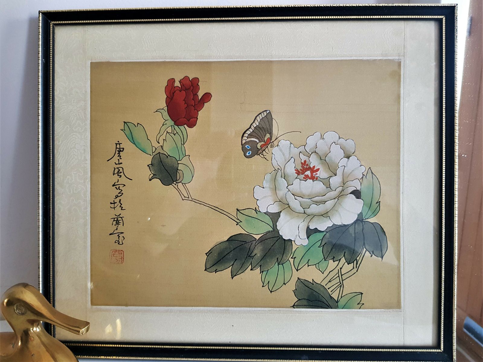 Pair Of Framed Antique Chinese Silk Paintings photo buy