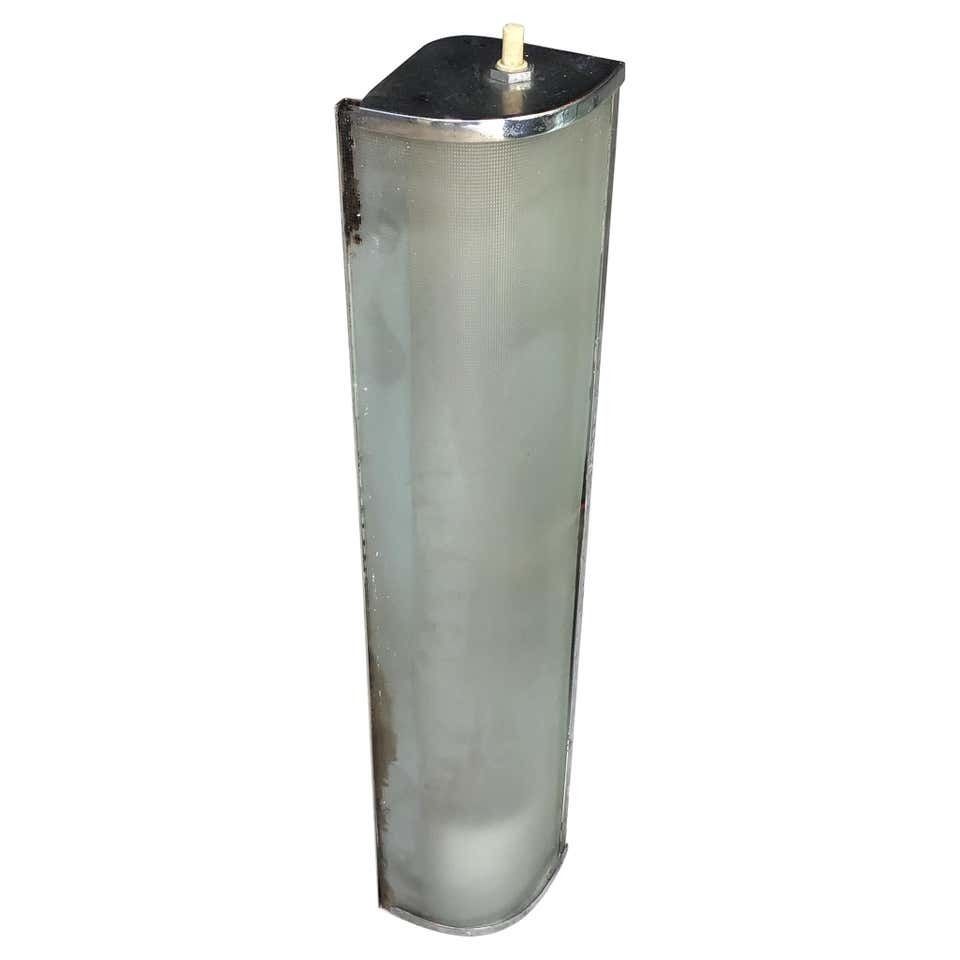 Fontana Arte Sconce Glass Metal Crome, 1950, Italy