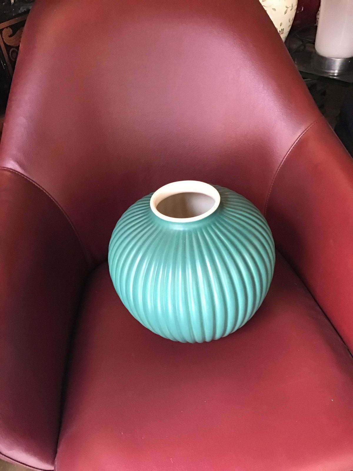 Richard Ginori Giovanni Gariboldi Vase Green Ceramic 1950 Italy photo Home Decor