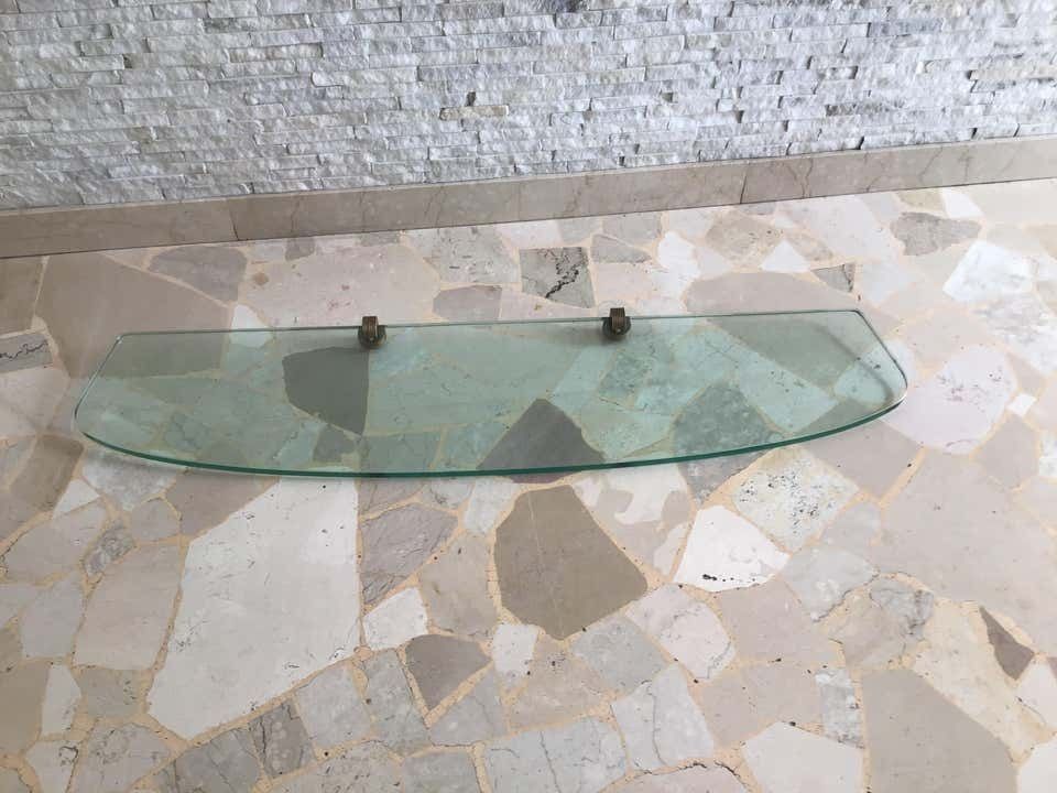 Fontana Arte Consolle Brass Glass, 1950, Italy photo vintage