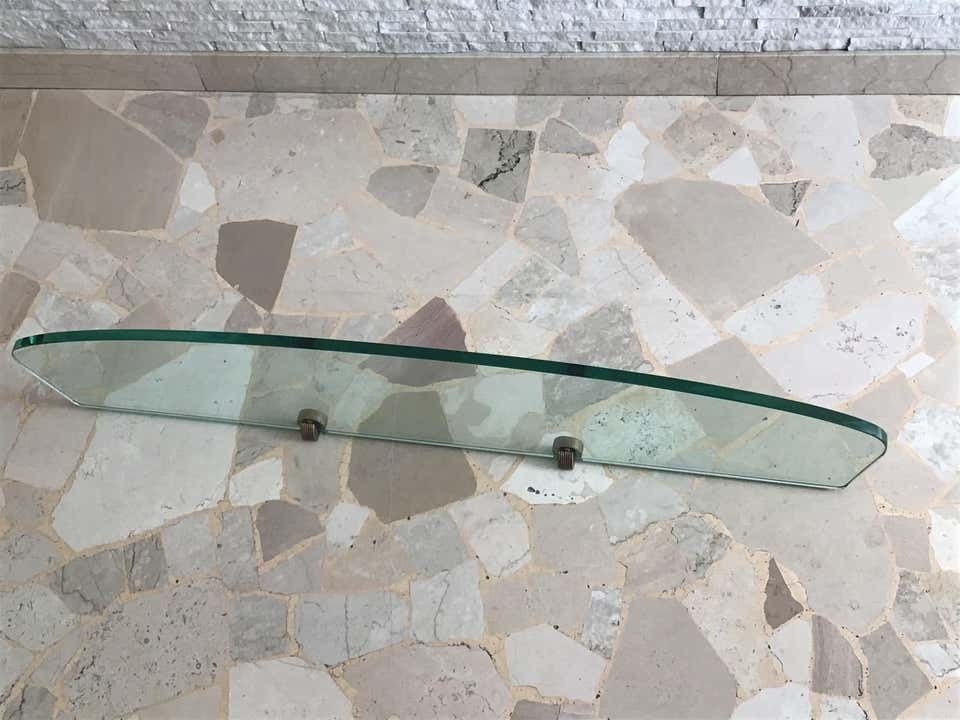 photo vintage Fontana Arte Consolle Brass Glass, 1950, Italy