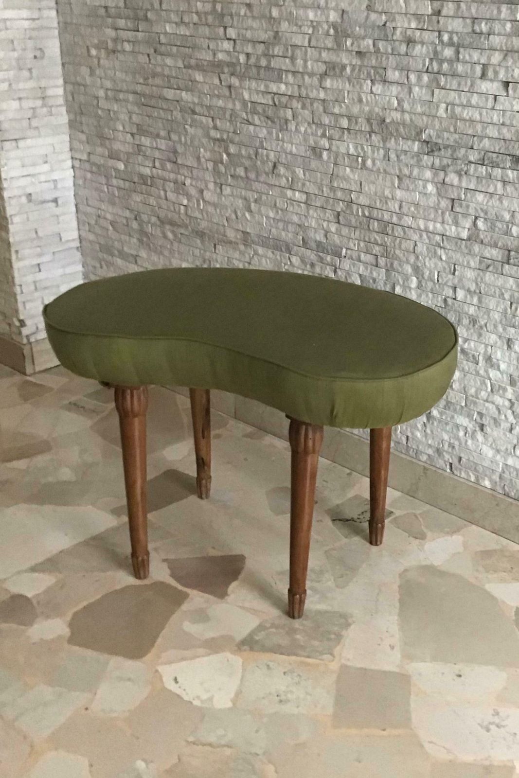 photo buy Osvaldo Borsani Upholstered Bench Or Stool Wood 1940 Italy