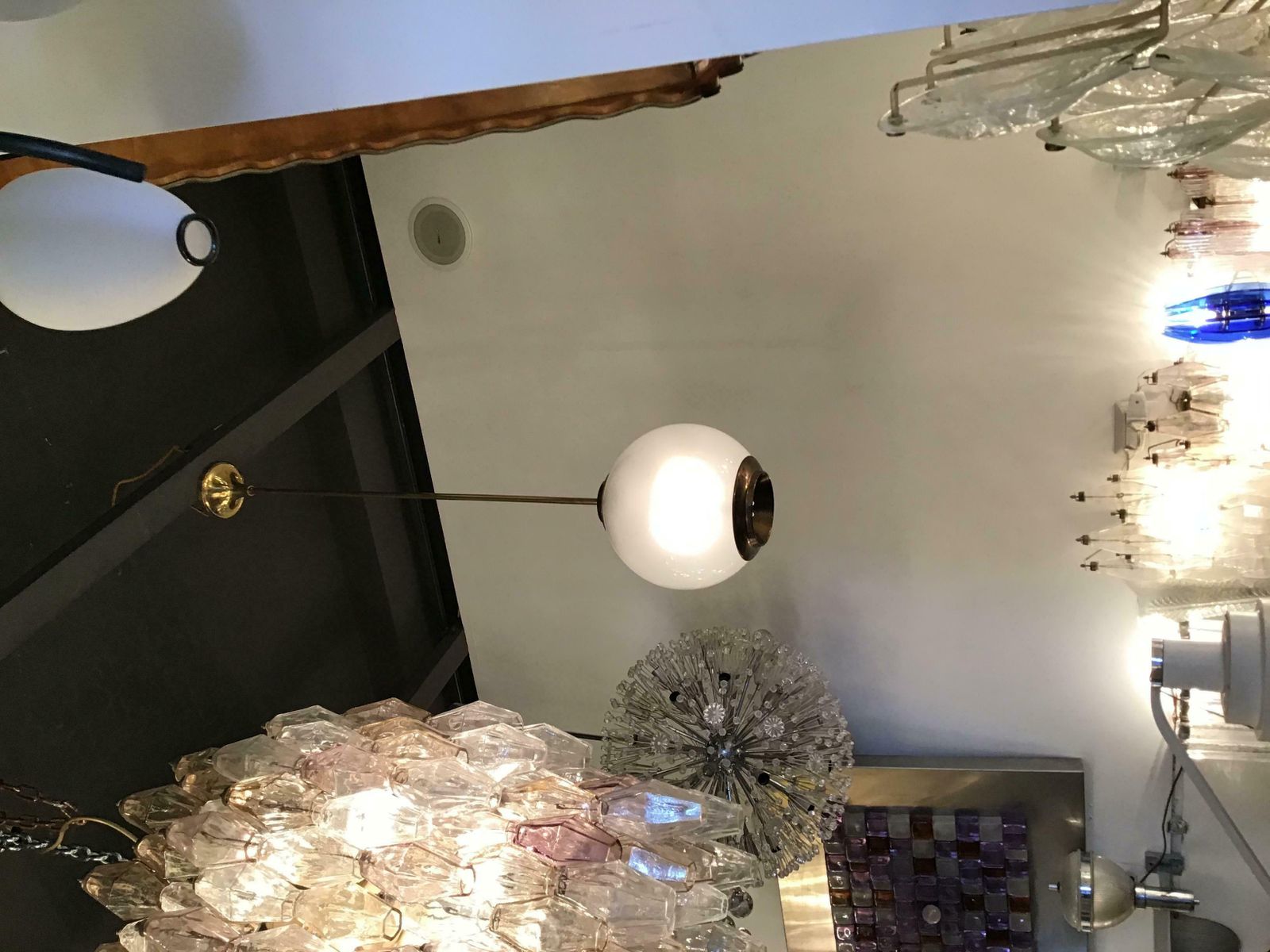 Azucena Luigi Caccia Dominioni Chandelier Brass Glass 1950 Italy photo 4521.0