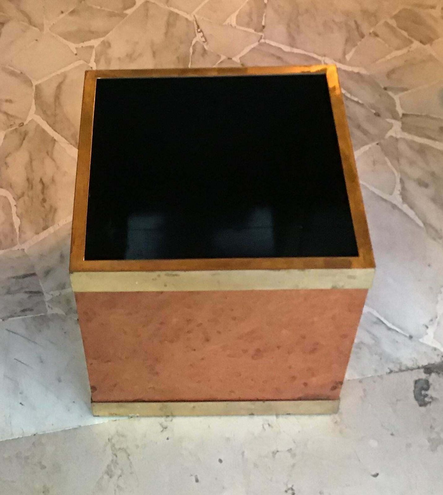 Gabriella Crespi Pot Brass Plexiglass Wood Italy photo 3165.0