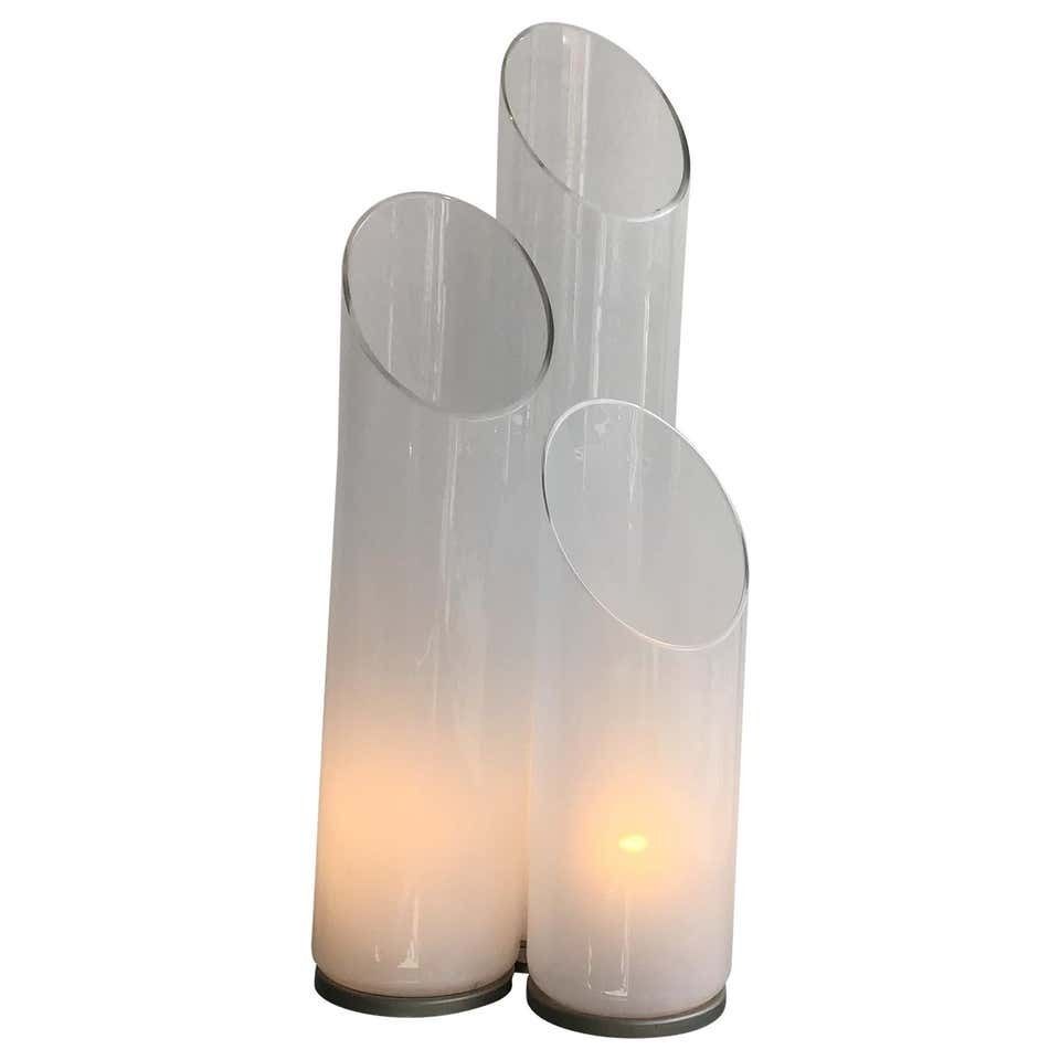 Carlo Nason “Mazzega”Table Lamp Metal Crome Murano Glass, 1970, Italy