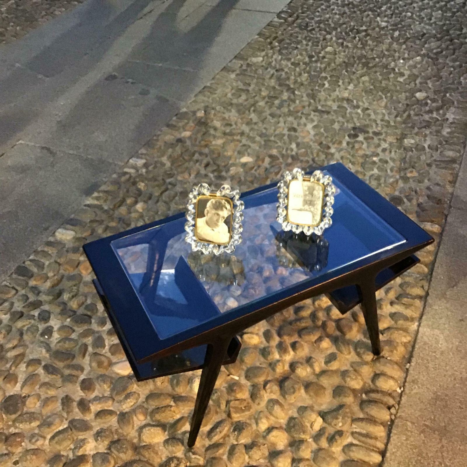 photo for sale Gio Ponti Coffee Table Wood Glass 1950 Italy