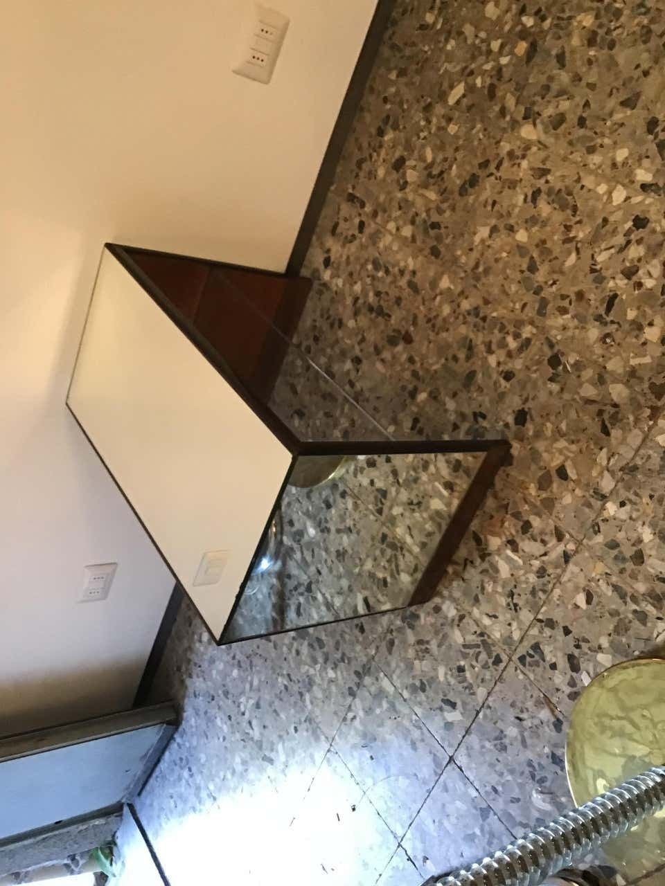 Osvaldo Borsani Mirrored Glass Table And Walnut Wood, 1940 photo for sale