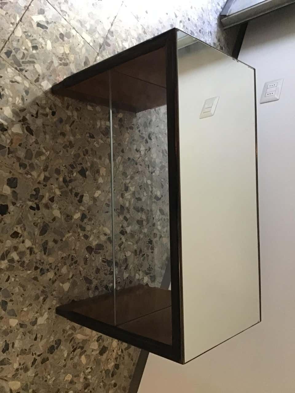 photo for sale Osvaldo Borsani Mirrored Glass Table And Walnut Wood, 1940