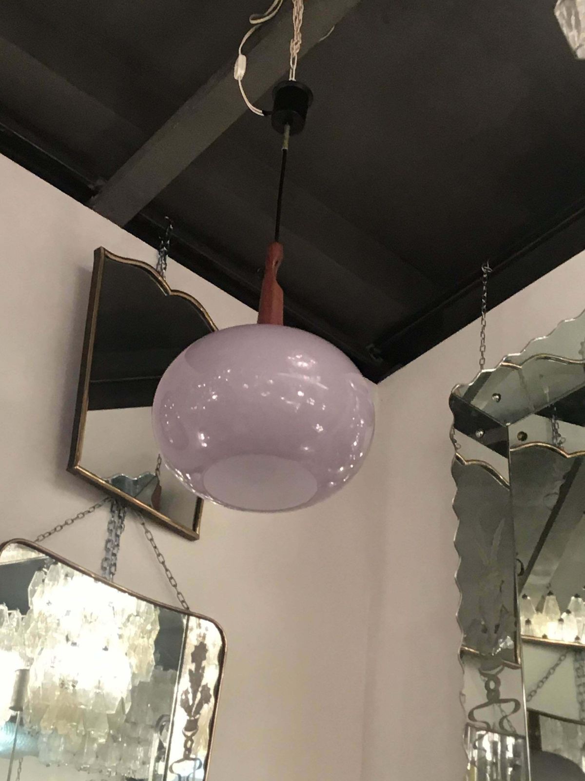 photo for sale Vistosi Chandelier Murano Wood 1960 Italy