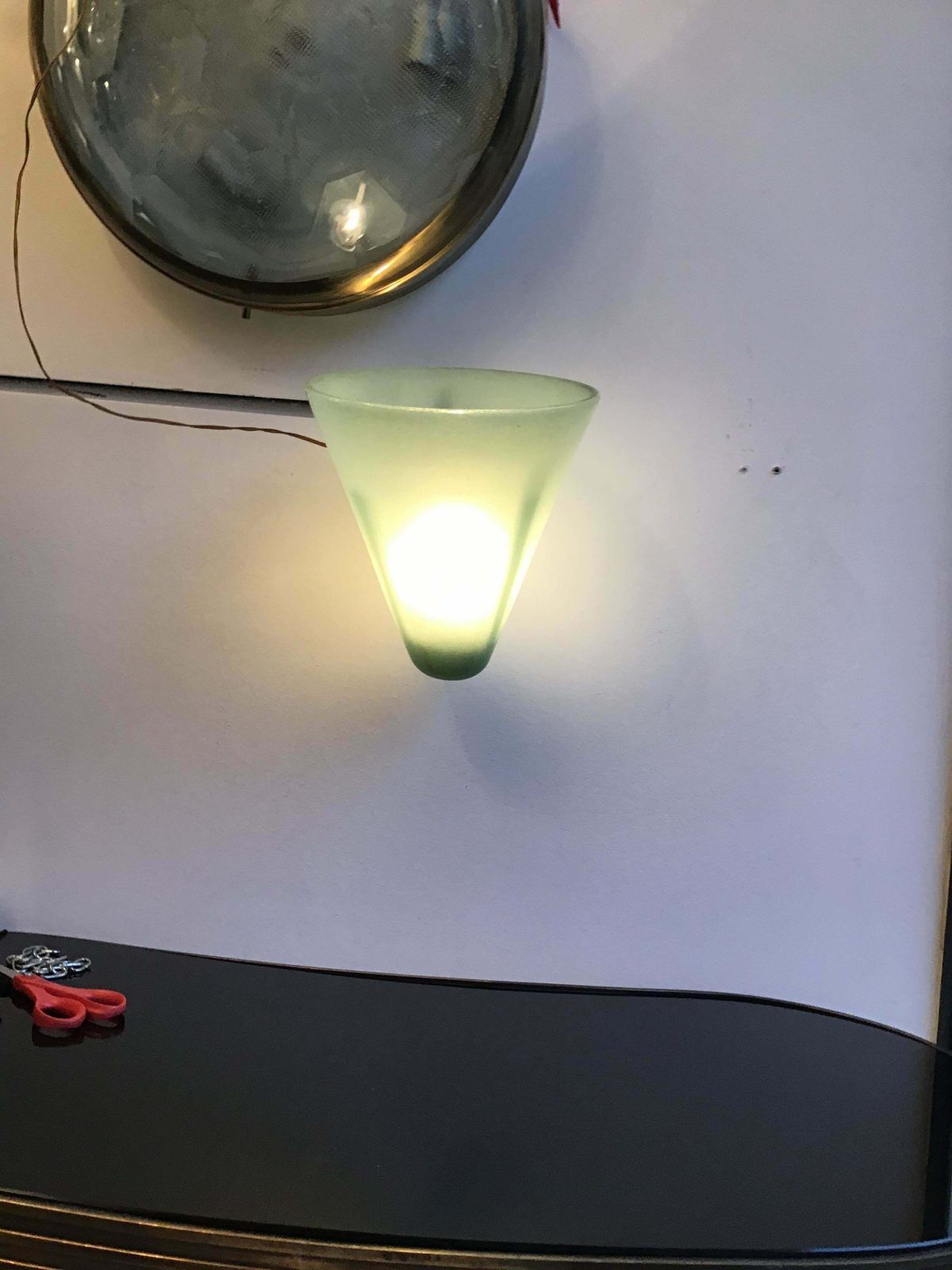 Lighting Venini Carlo Scarpa Sconce Murano Glass Copper Plated Brass, 1930, Italy photo
