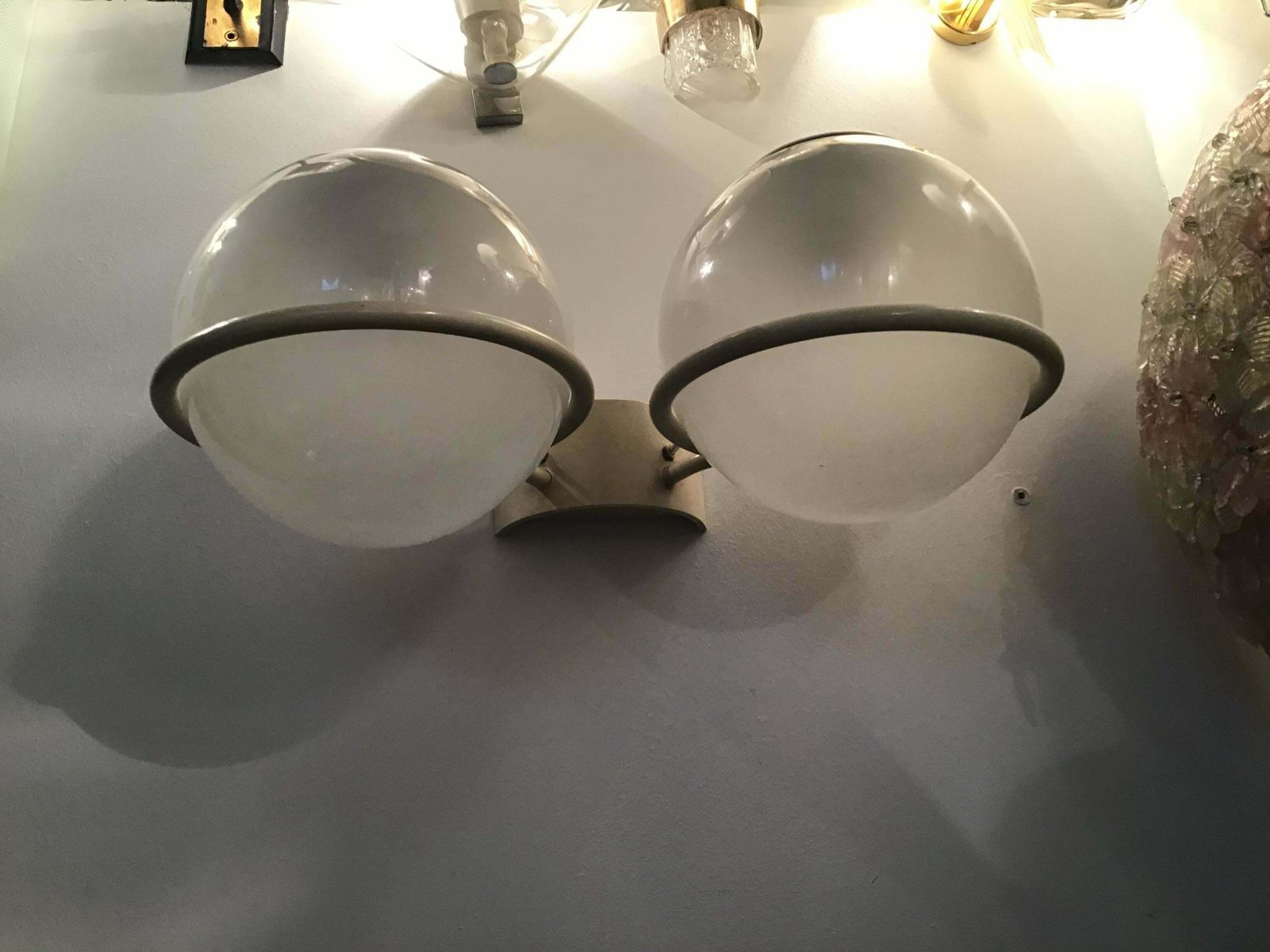 photo vinterior Afra E Tobia Scarpa “Polygono” Table Metal Glass By Beb, 1980, Italy
