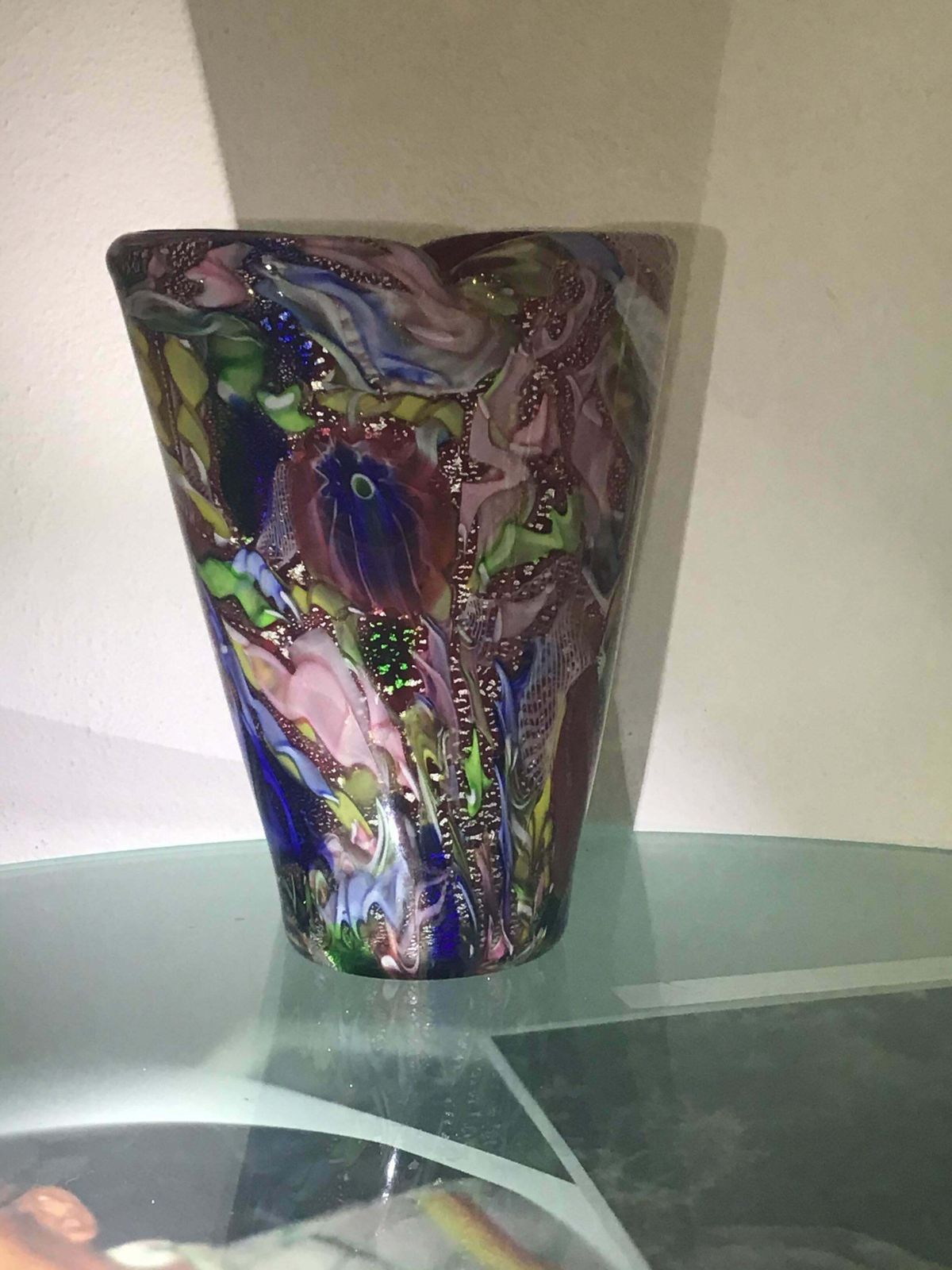 photo vintage Aureliano Toso #Dino Martens# Vase Murano Glass 1950 Italy