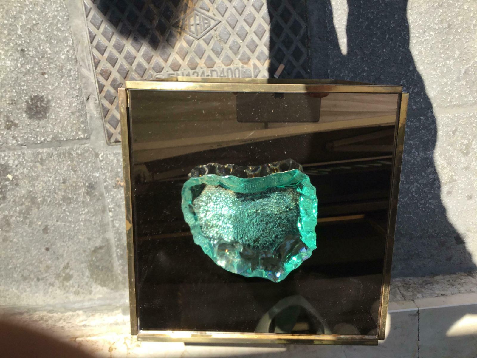 Fontana Arte Rare Ashtrav 1950 Emerald Green Colour, Italy photo 1356.0