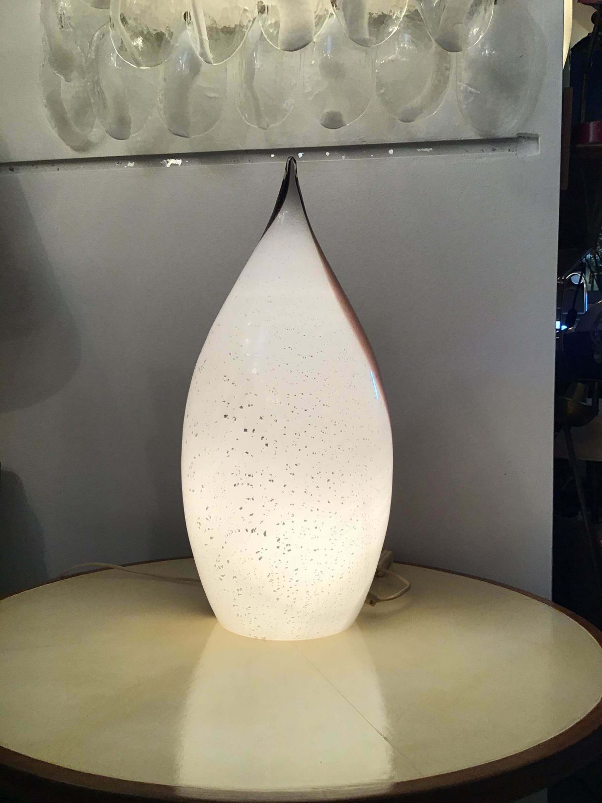 Vistosi Penguin Table Lamp Inlaid Murano Glass, 1965 photo Lighting