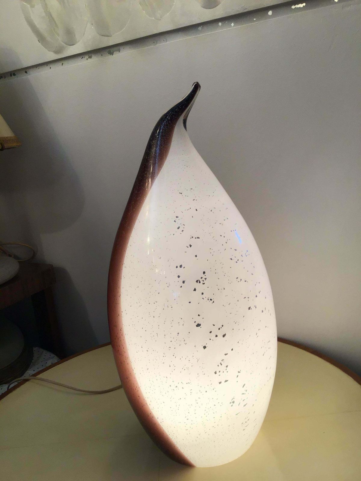 Vistosi Penguin Table Lamp Inlaid Murano Glass, 1965 photo buy