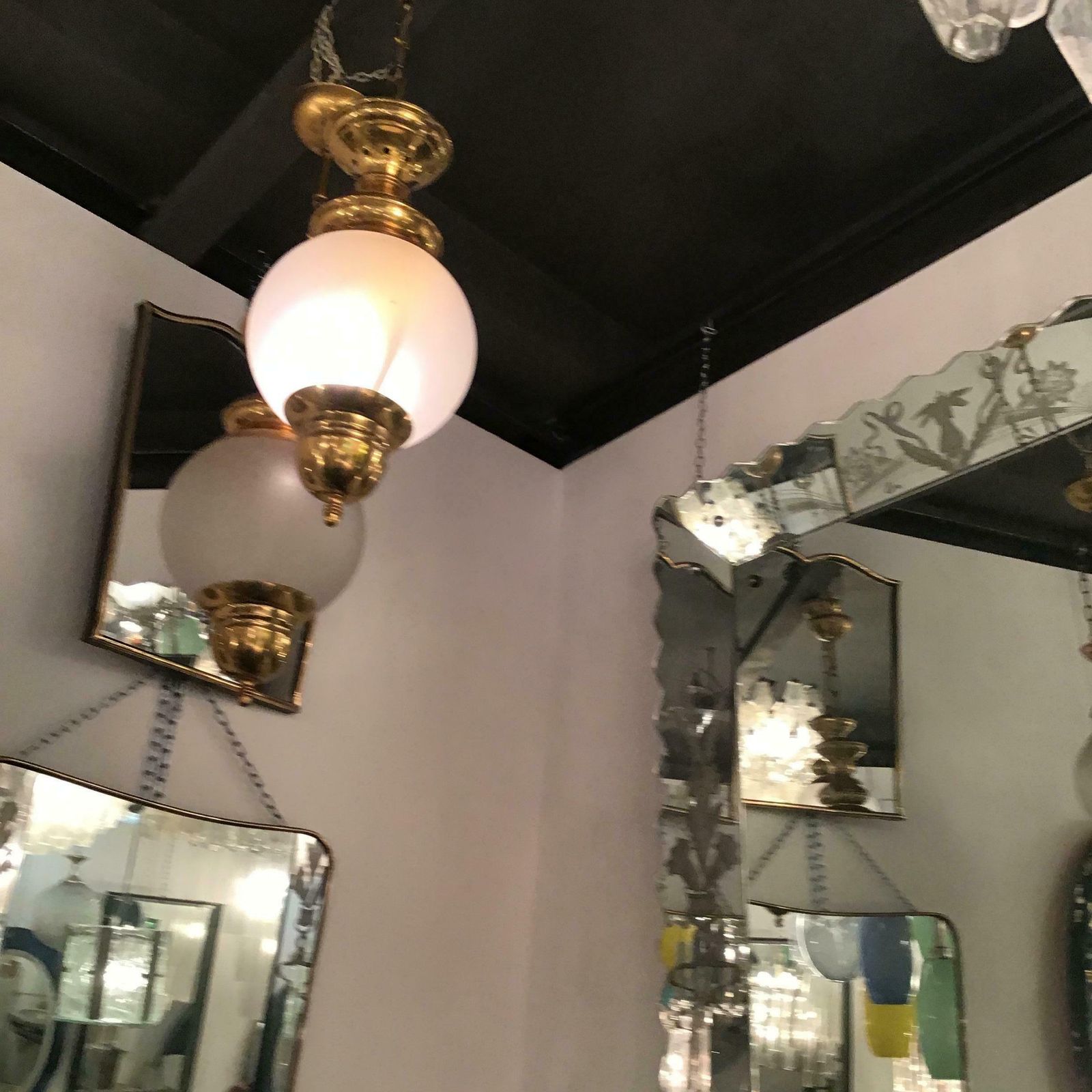 Lighting Azucena Luigi Caccia Dominioni Couple Chandelier Brass Glass 1950 Italy photo