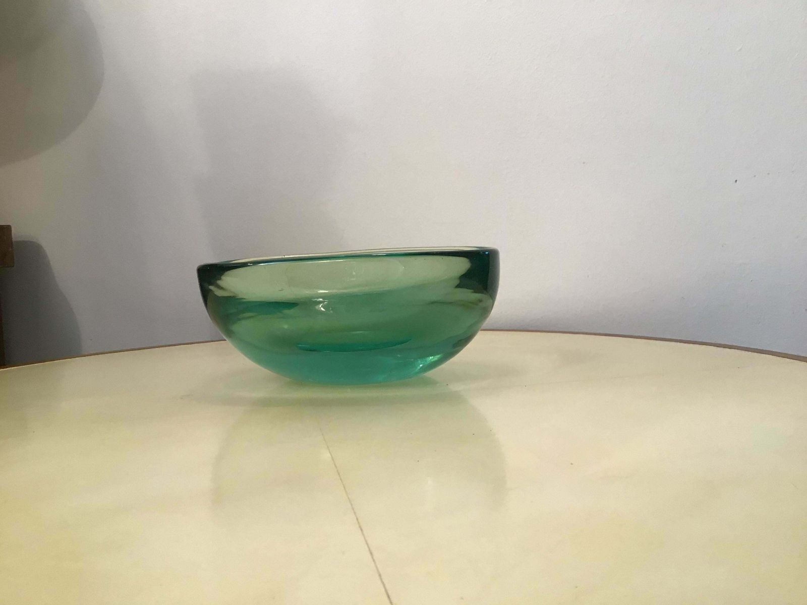 photo for sale Archimede Seguso Glass Bowl Centrepiece Green Glass Submerged Murano, 1950