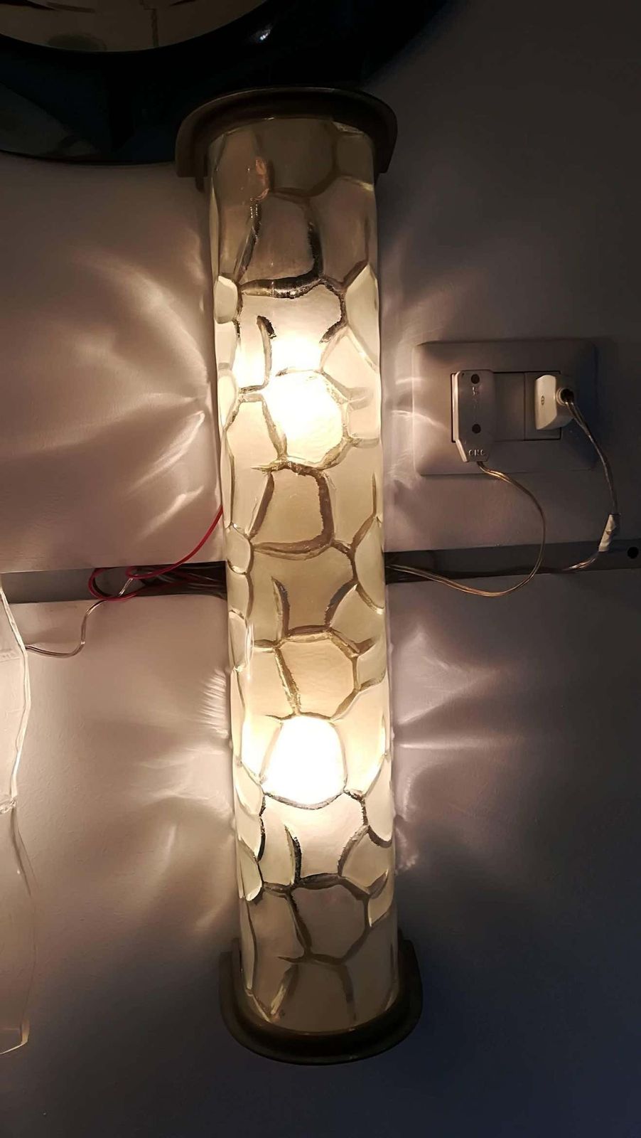 Pair Of Brass And Cristal Fontana Arte Italian Sconses,1950 photo Lighting