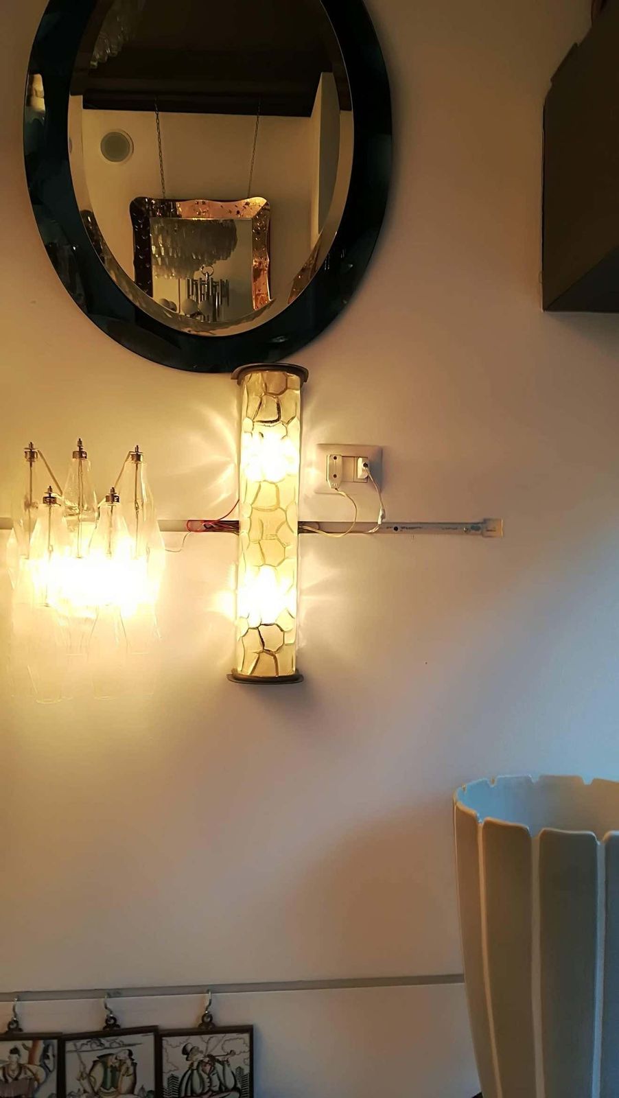 Pair Of Brass And Cristal Fontana Arte Italian Sconses,1950 photo vinterior