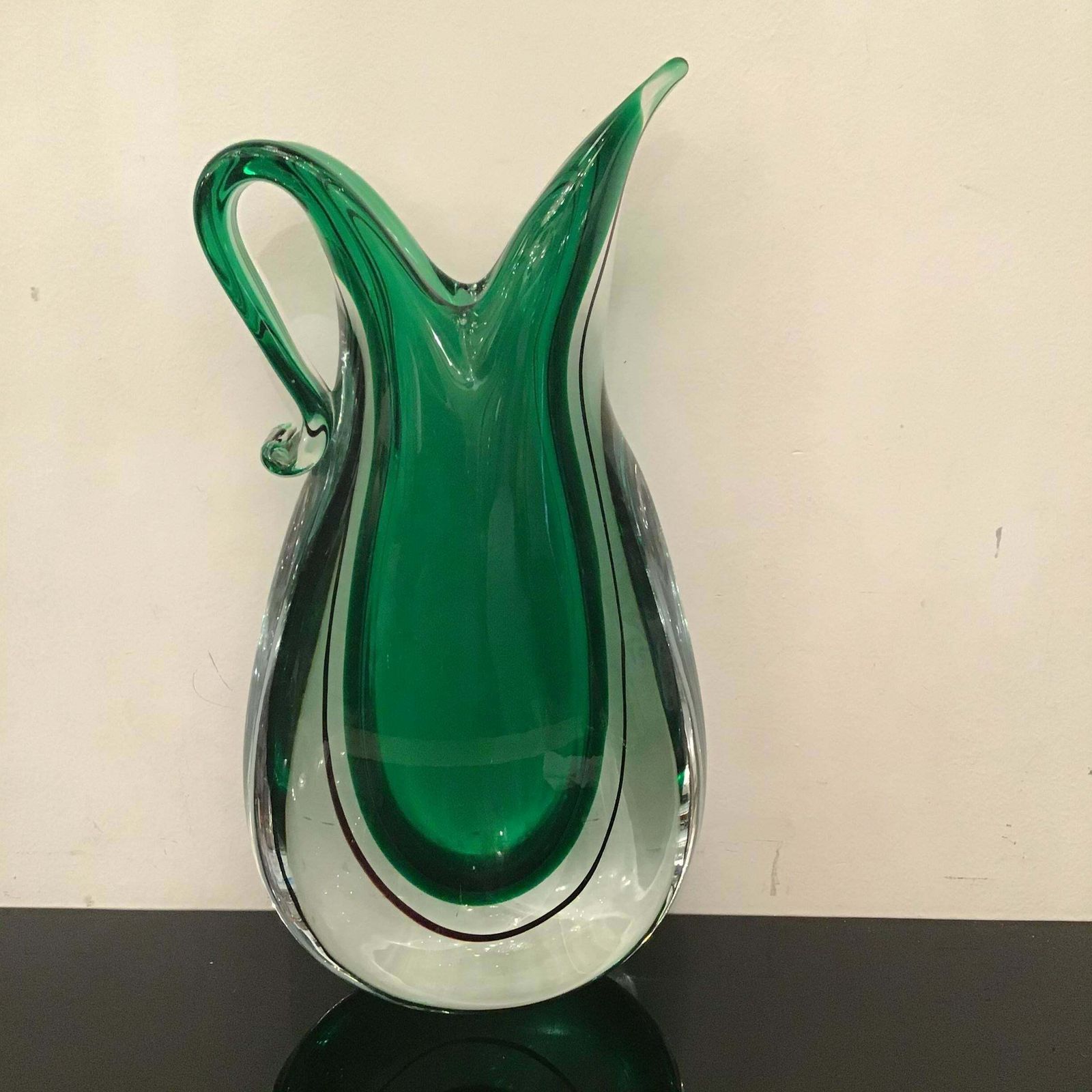 Flavio Poli Vase Murano Glass, 1955, Italy photo vintage