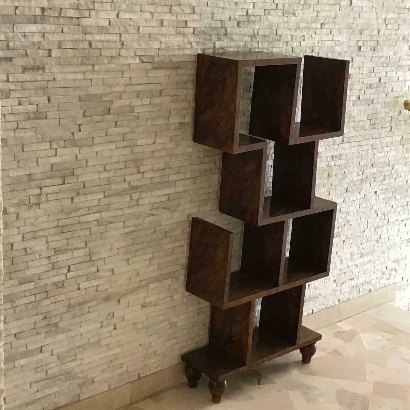 photo vinterior Gio Ponti Shelves Bookcase Etagere Walnut 1930 Italy
